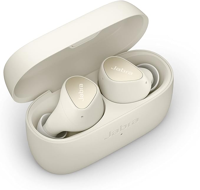 White Jabra Elite 3 in Ear Wireless Bluetooth Earbuds, perfect for on-the-go music lovers.