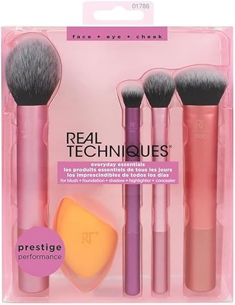 Real Techniques makeup brush set, featuring a variety of brushes for professional makeup looks.